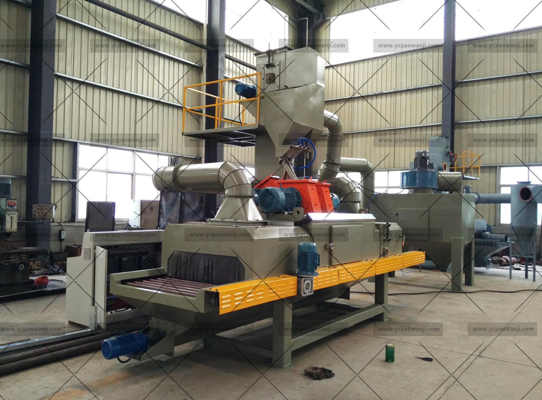 江蘇拋丸機除銹設備 為江蘇某公司生產全自動鋁合金輪轂拋丸機