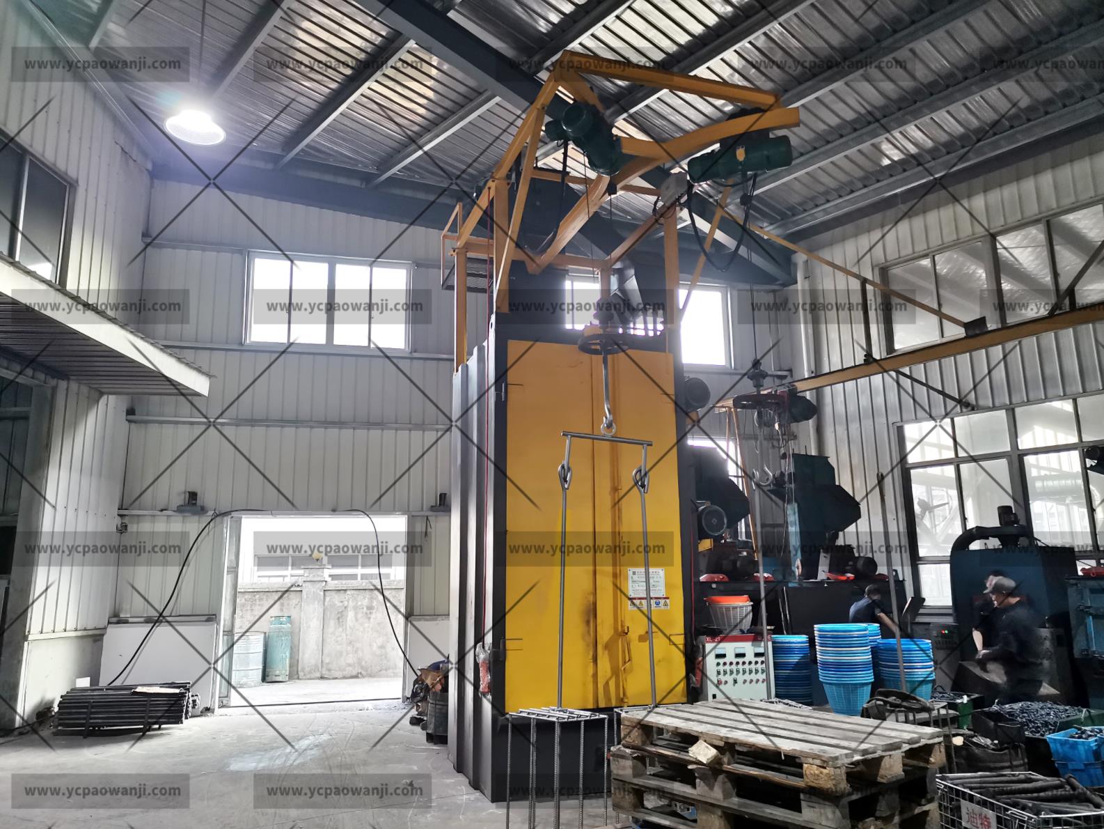 發往湖南長沙Q3710吊鉤式拋丸機拋丸除銹去氧化皮效果怎么樣？